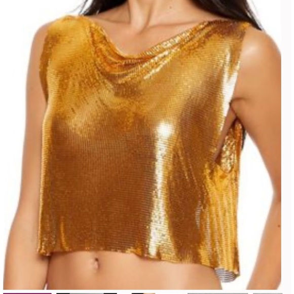 Tops - Metallic Mesh Top